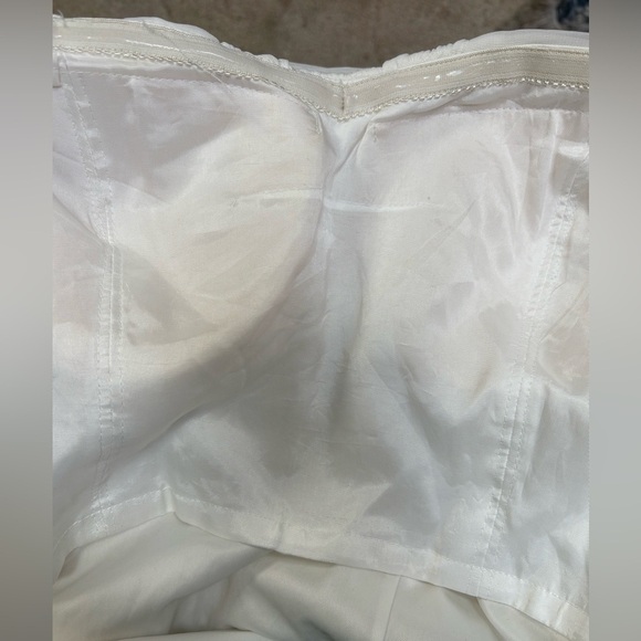 CACHE WHITE STRAPLESS BEADED RHINESTONE FORMAL BEACH WEDDING MINI DRESS SZ 12 - Picture 9 of 12